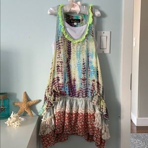 Boho chic tunic dress. Size 6x